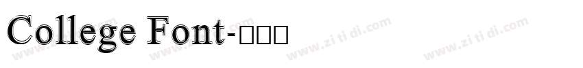 College Font字体转换